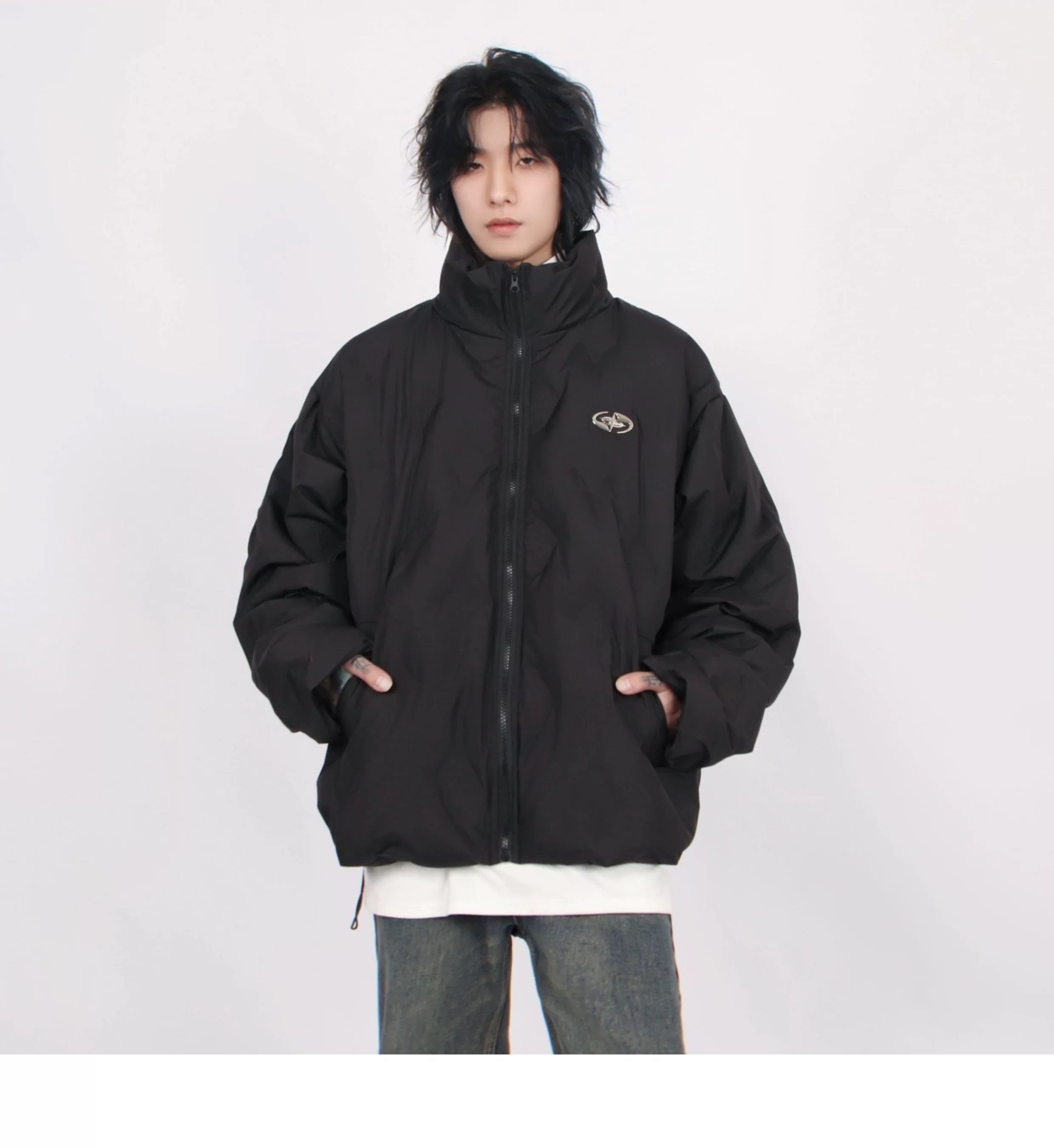 Men’s American Stand-Collar Puffer Jacket  FE0376