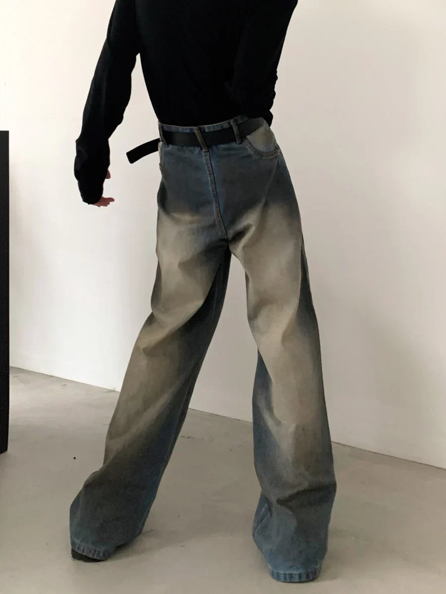 VINTAGE WASHED BLUE JEANS  FE0404