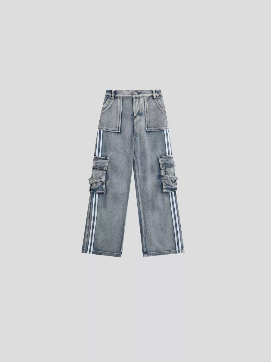 STRIPED JEANS   FE0100