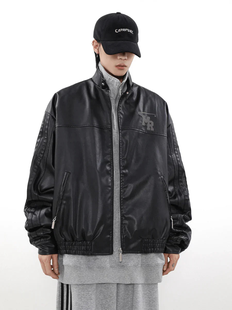 [MRNEARLY] WIND BIKER LEATHER JACKET FE0484