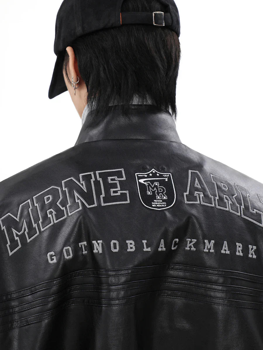 [MRNEARLY] WIND BIKER LEATHER JACKET FE0484