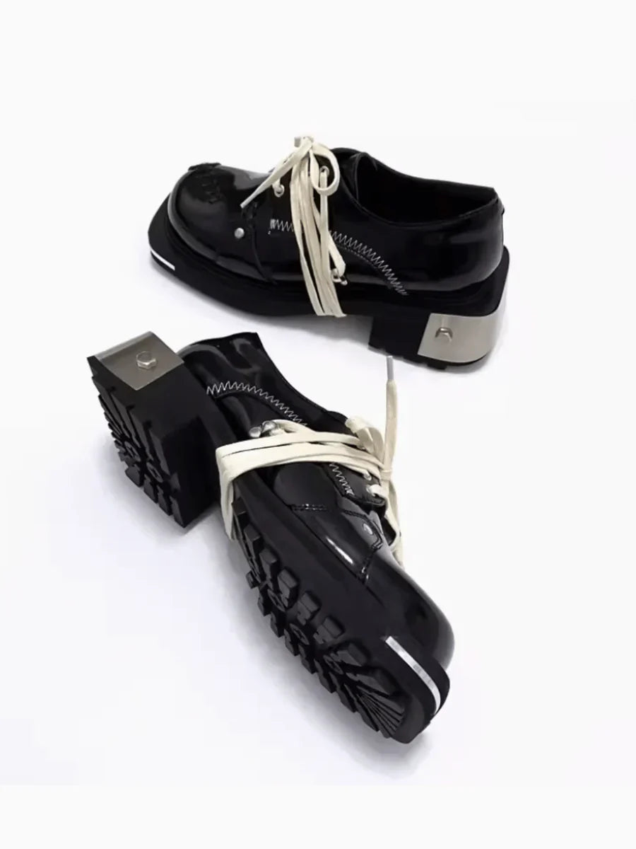 BRITISH STYLE RACE-UP NICHE DESIGN HEAD SHOES S024