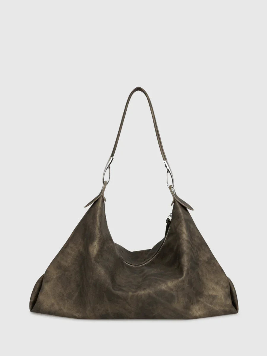 [LUCKYSTUDIO]LARGE SOFT LEATHER SHOULDER CROSSBODY BAG   FA113
