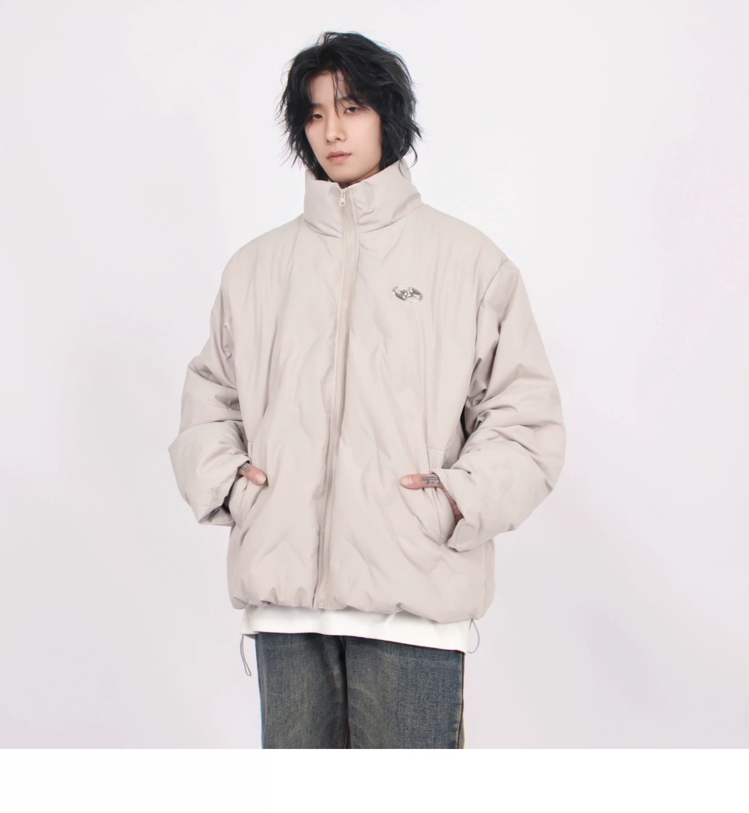 Men’s American Stand-Collar Puffer Jacket  FE0376