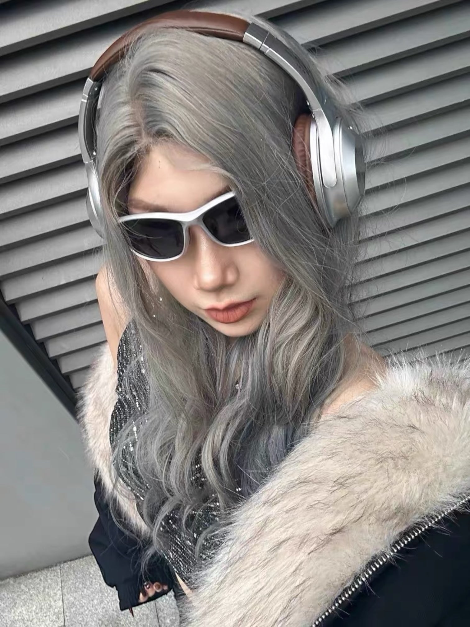 [Korean Girl] FUR LINED PUFFER BOMBER JACKET   FE0209