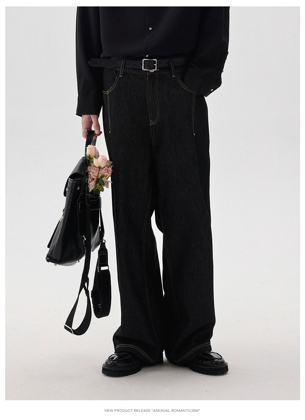 Men’s Vintage American Wide-Leg Denim Jeans  FE0383