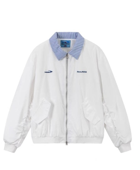Men’s Vintage Embroidered Layered Baseball Jacket – Retro Streetwear Bomber Coat   FE0017