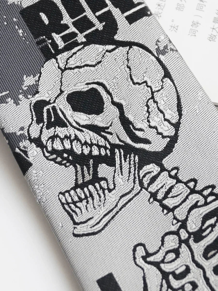 DARK GRAY SKULL TIE TREND   FA114