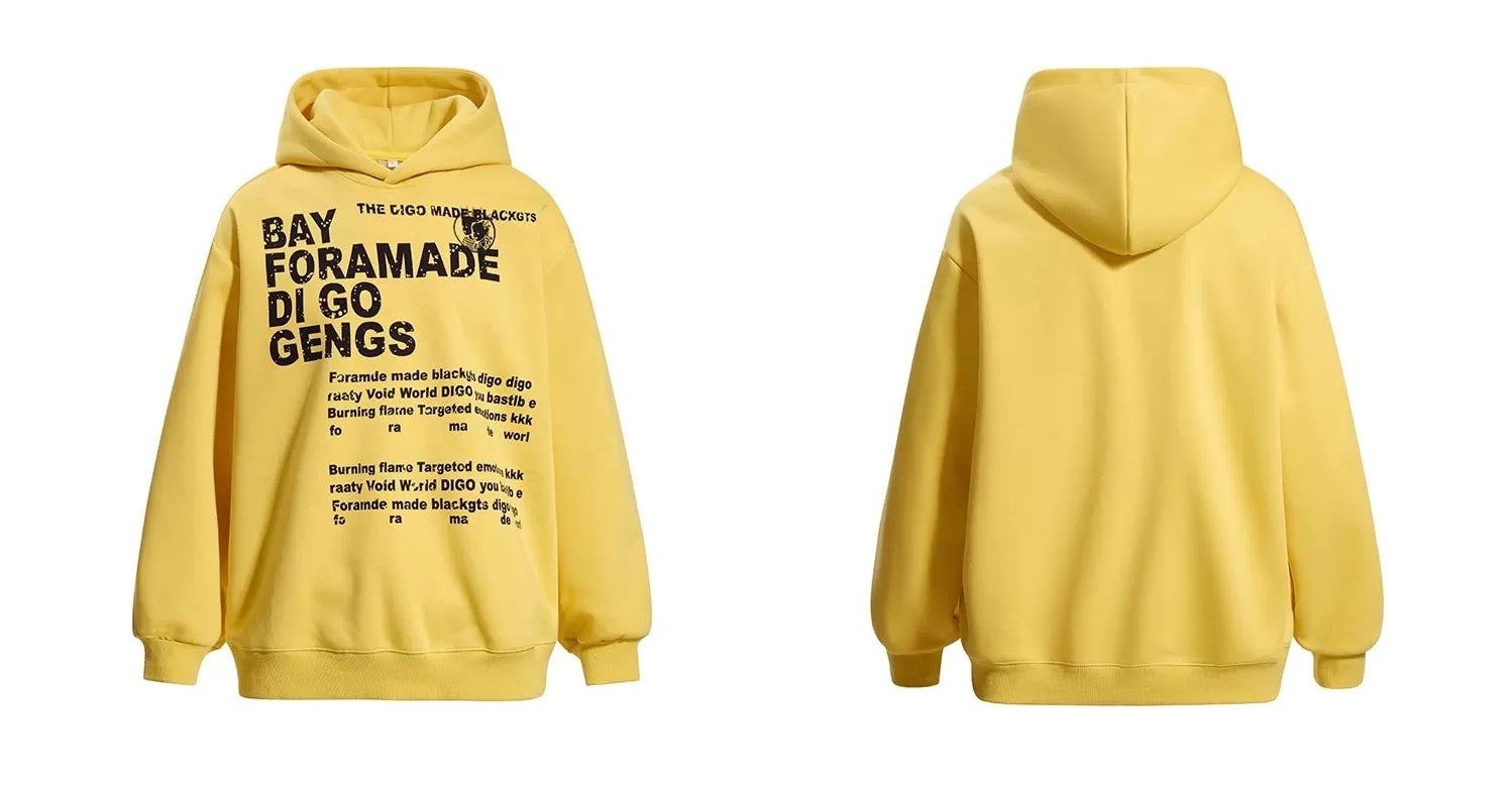 Men’s Vintage Minimalist Hoodie – American Retro Streetwear Pullover with Unique Design  FE0024