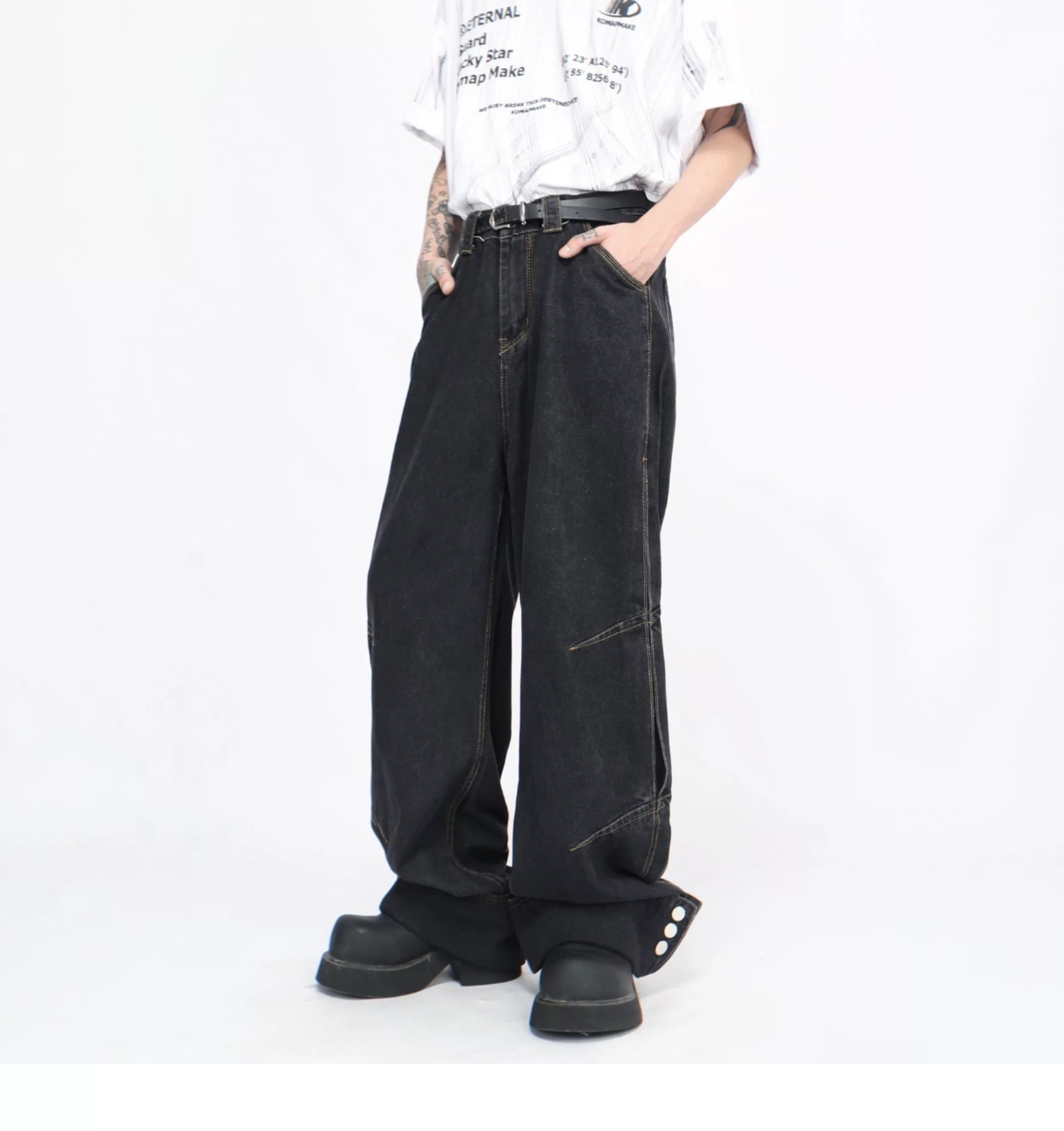 Men’s American Vintage Wide-Leg Denim Jeans FE0373