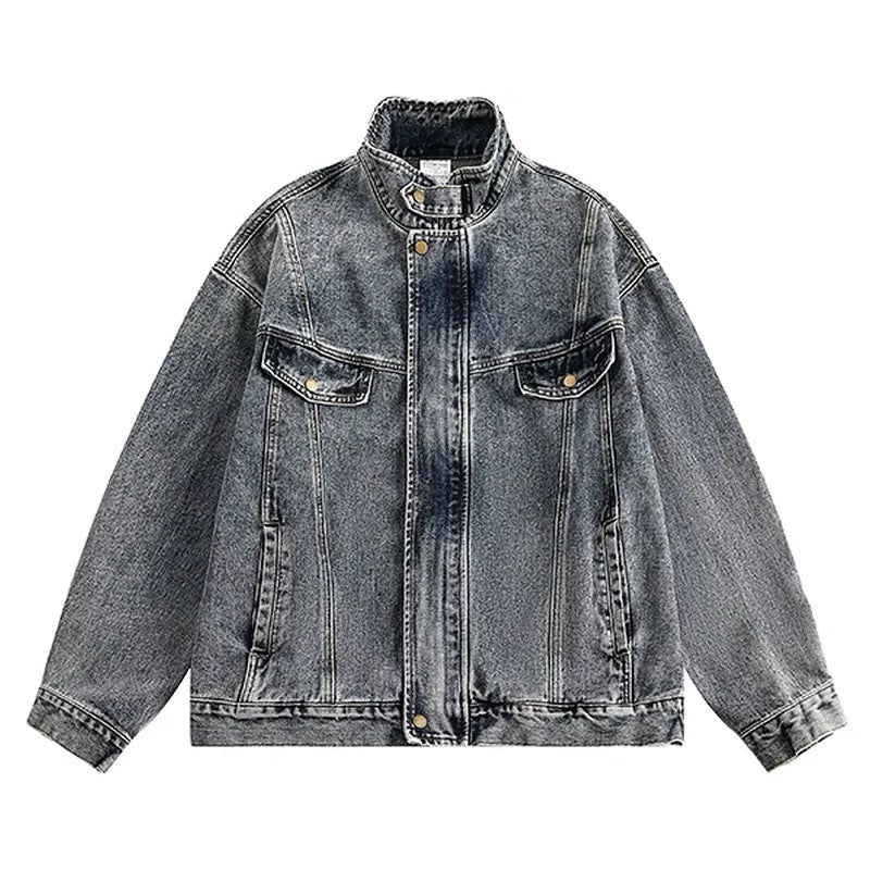Men’s Vintage Washed Denim Jacket  FE0322