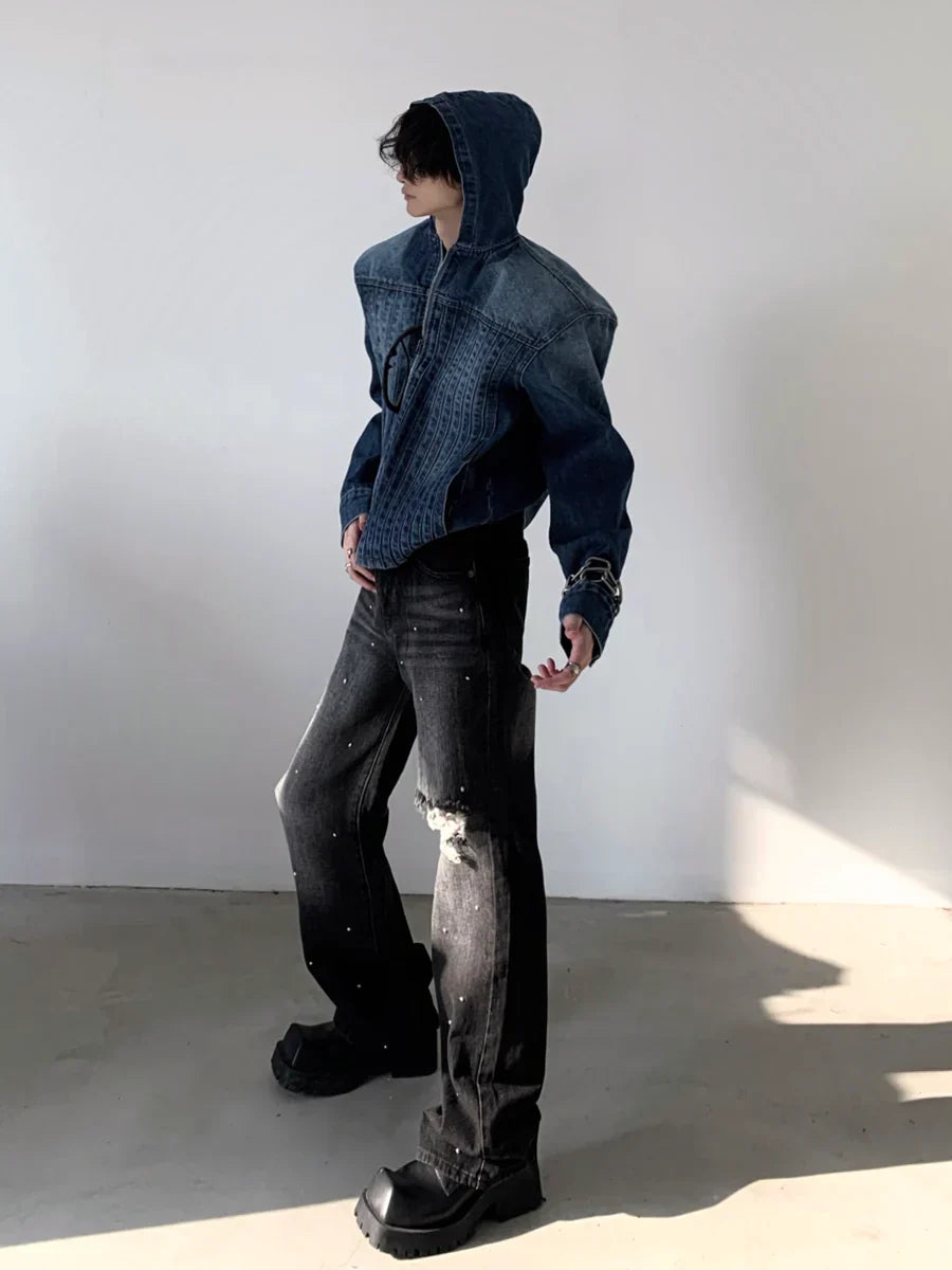 HIGH STREET HOODED DENIM JACKET FE0474