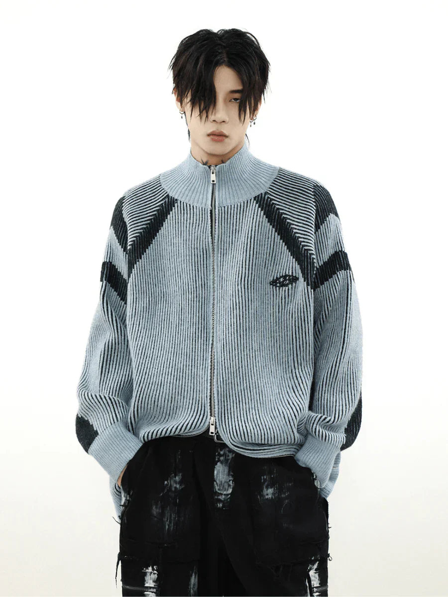 [MRNEARLY] STRIPED TURTLENECK SWEATER FE0653