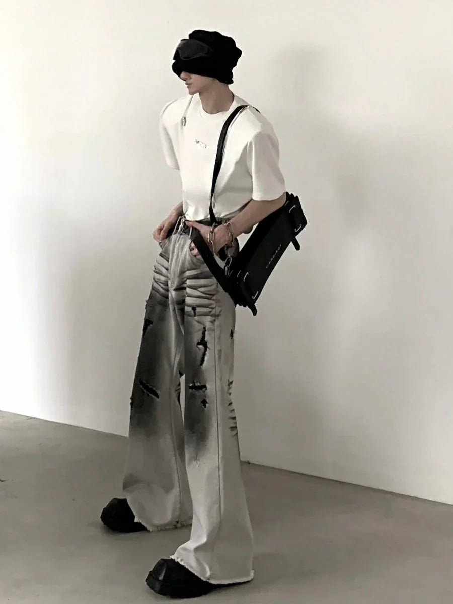 BLACK AND WHITE JEANS  FE0400