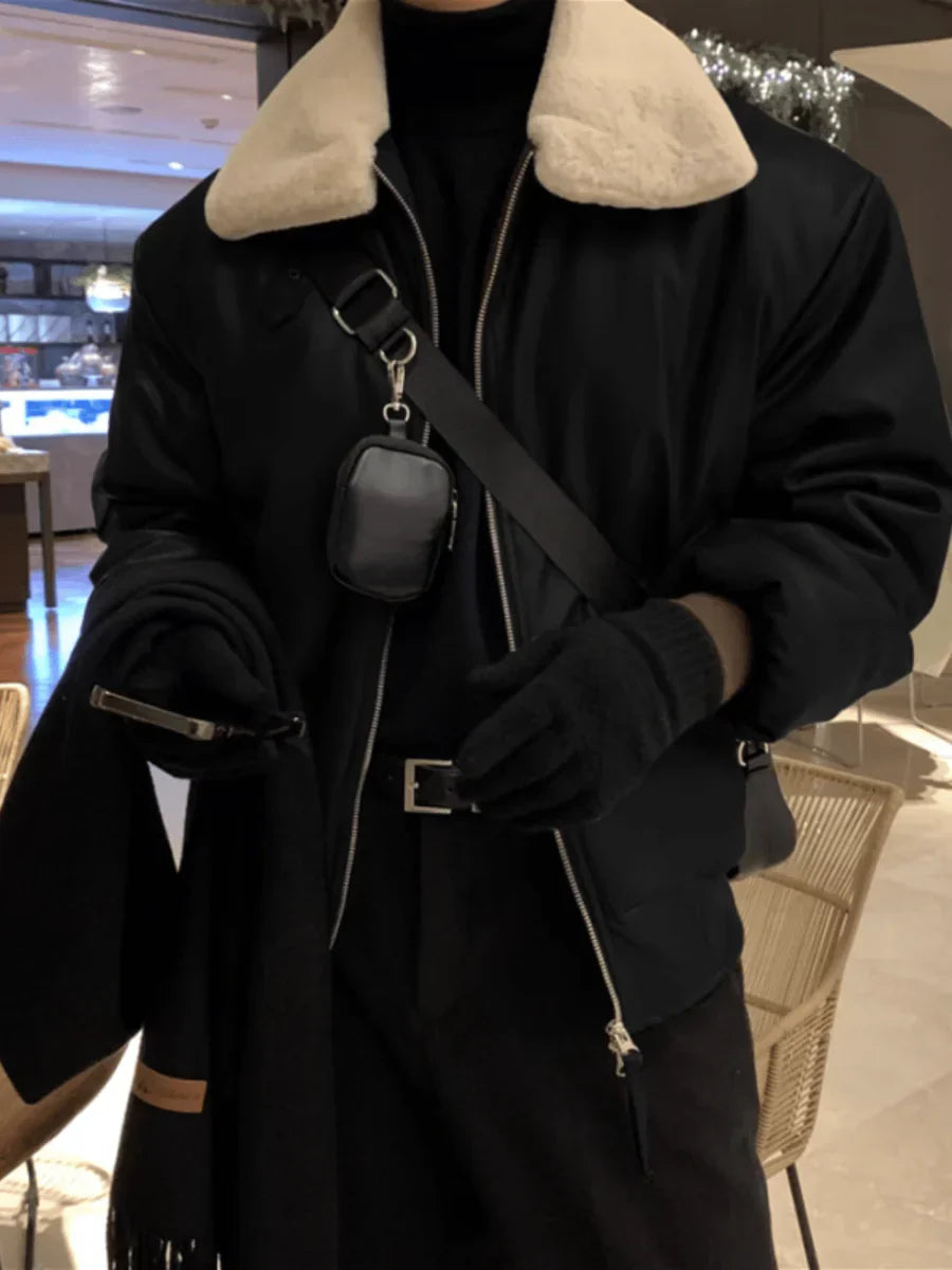 KOREAN LAMB WOOL COTTON COAT JACKET FE0467