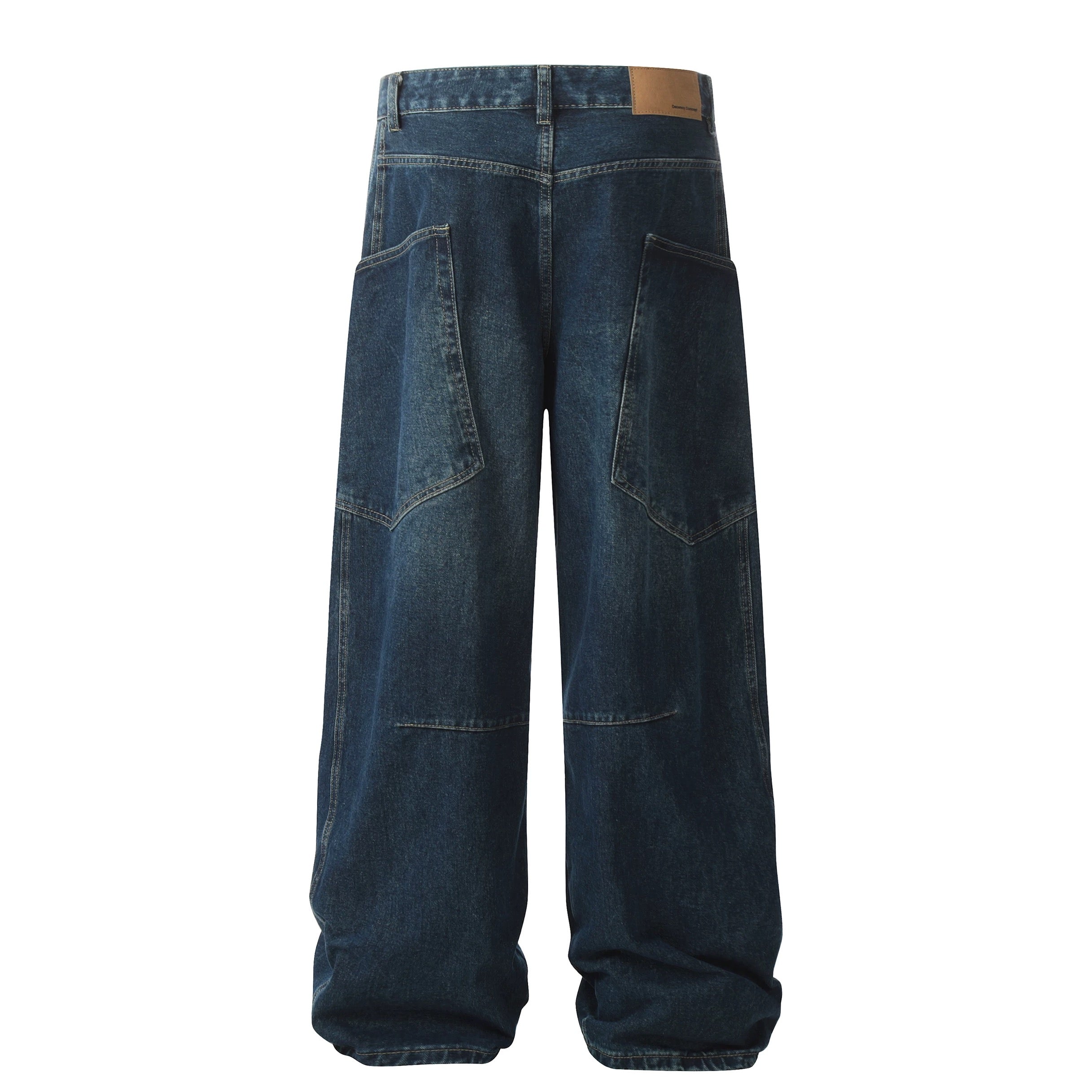 Vintage American Multi-Pocket Jeans – Loose Fit Workwear Street Denim Pants  FE0050