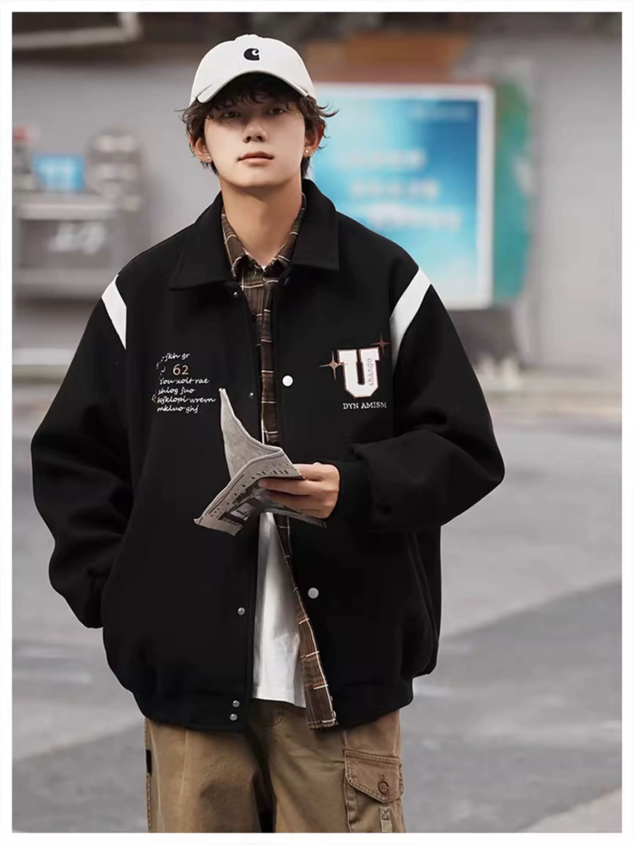 Wool Short Jacket – Vintage American Street Style Outerwear   FE0072