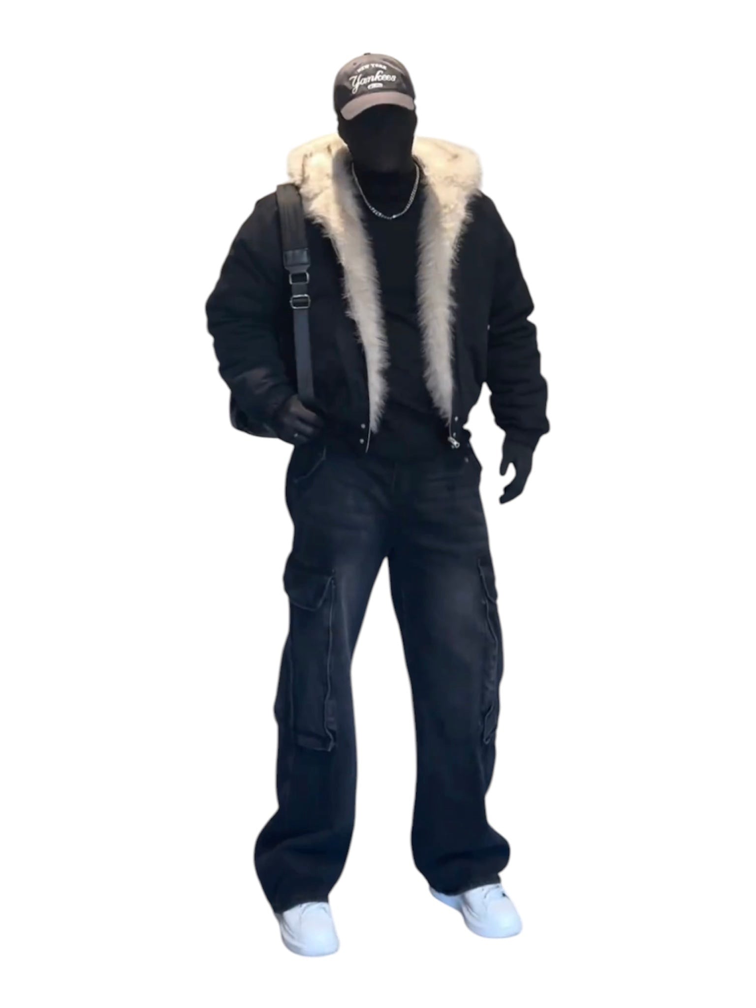 [Korean Girl] FUR LINED PUFFER BOMBER JACKET   FE0209