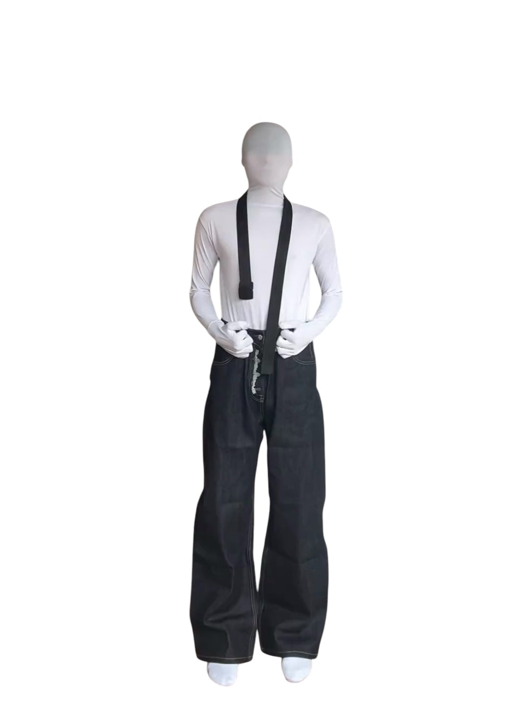 [DECEYE] DISTRESSED A-CUT DENIM JEANS   FE0235