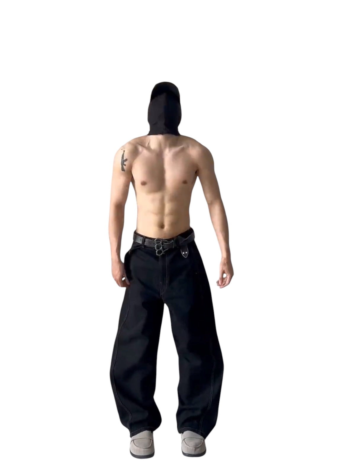 DRAWSTRING A-CUT HEAVY JEANS   FE0234