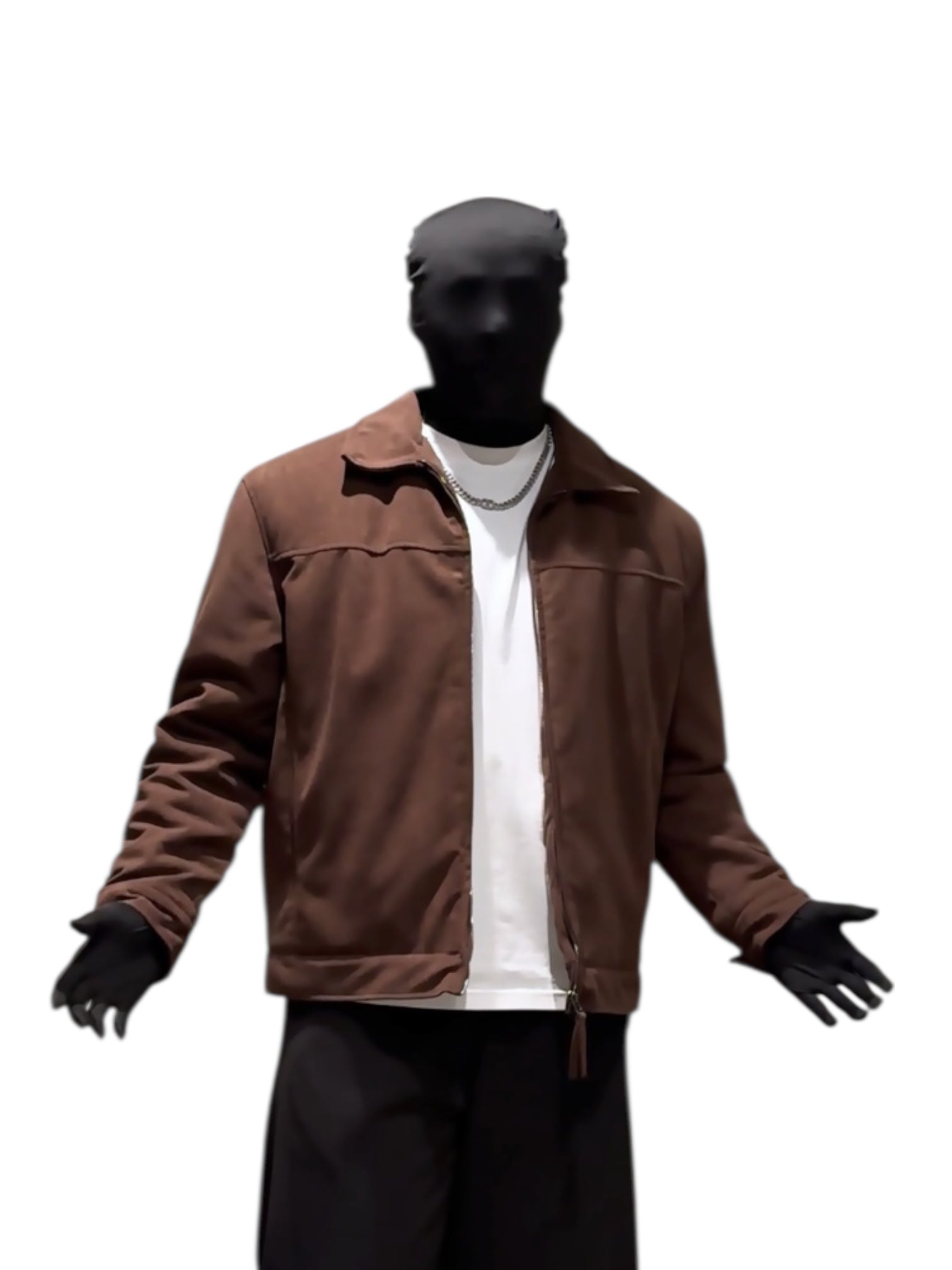 FAUX SUEDE HIP-HOP JACKET   FE0512