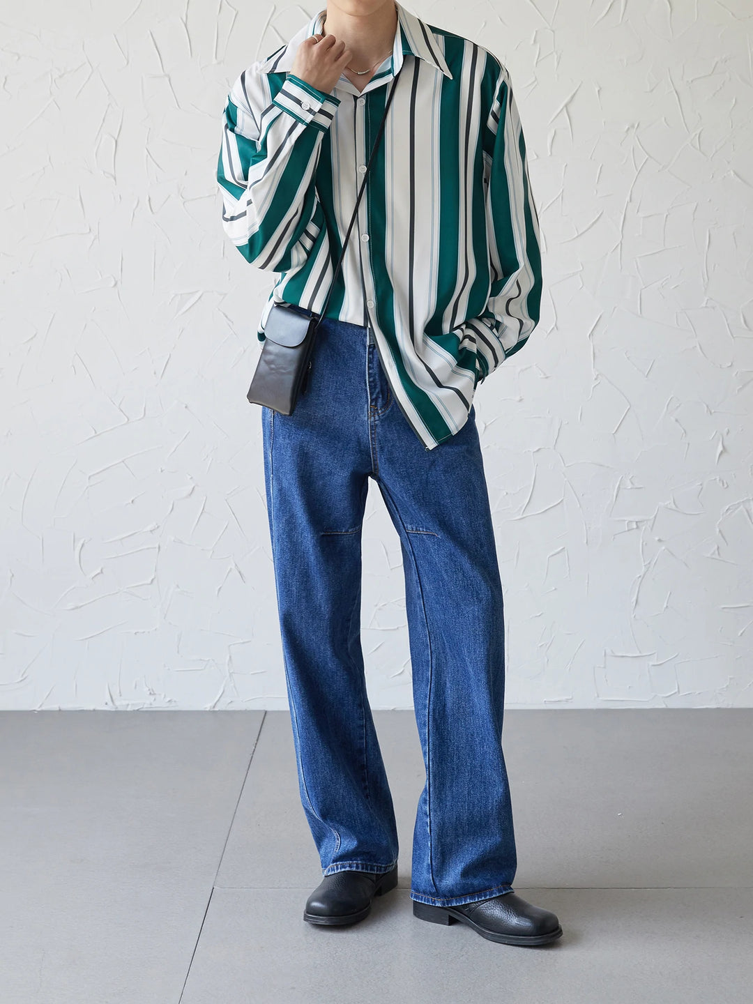 [DAZIONSED] STRIPE LONG SHIRT  FE0561