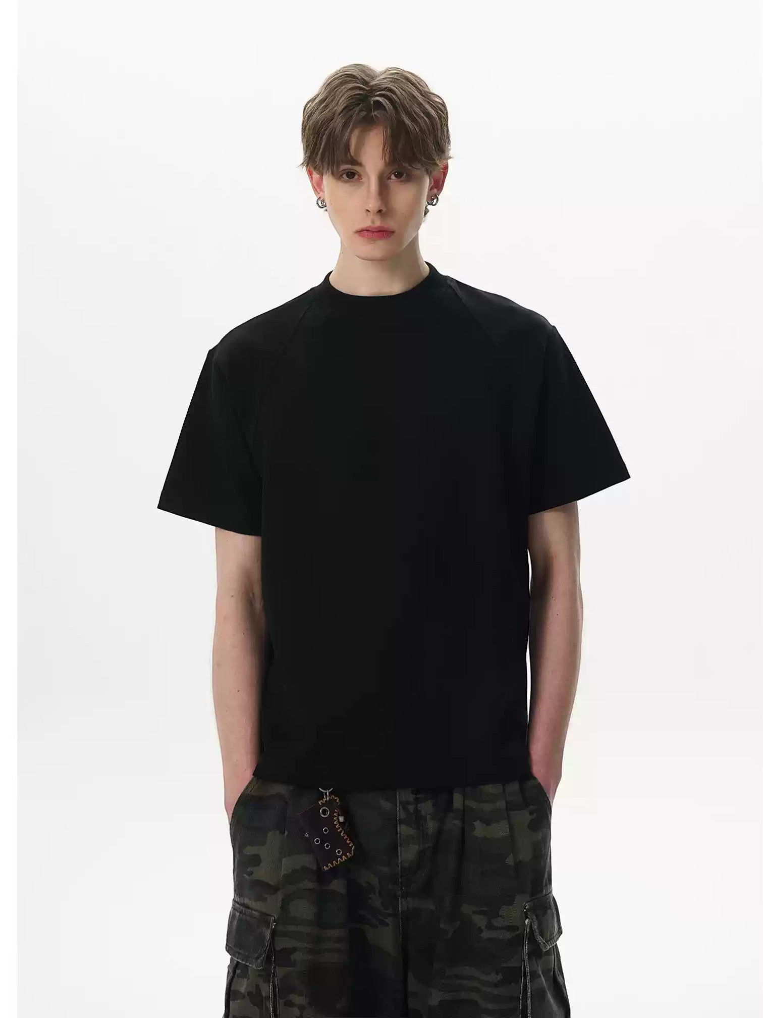 [Max Dstr] CLEANEDGE BOX-CUT COTTON T-shirt   FE0185