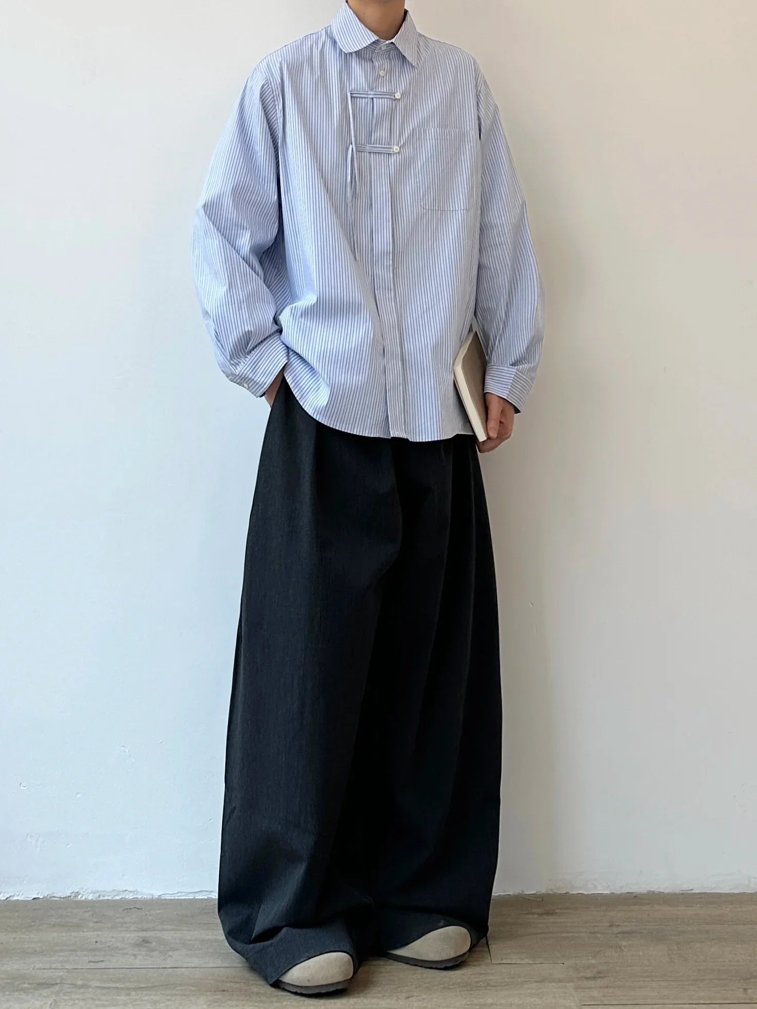 Straight wide-leg suit long pants   FE0199