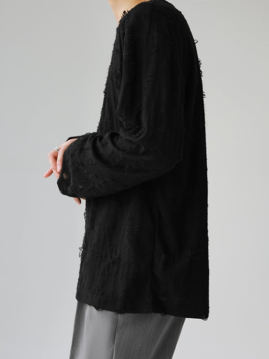 [HOHO]round neck hole T-shirt  FE0542