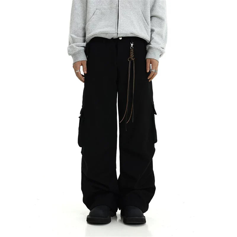 American retro big pocket overalls FE0684