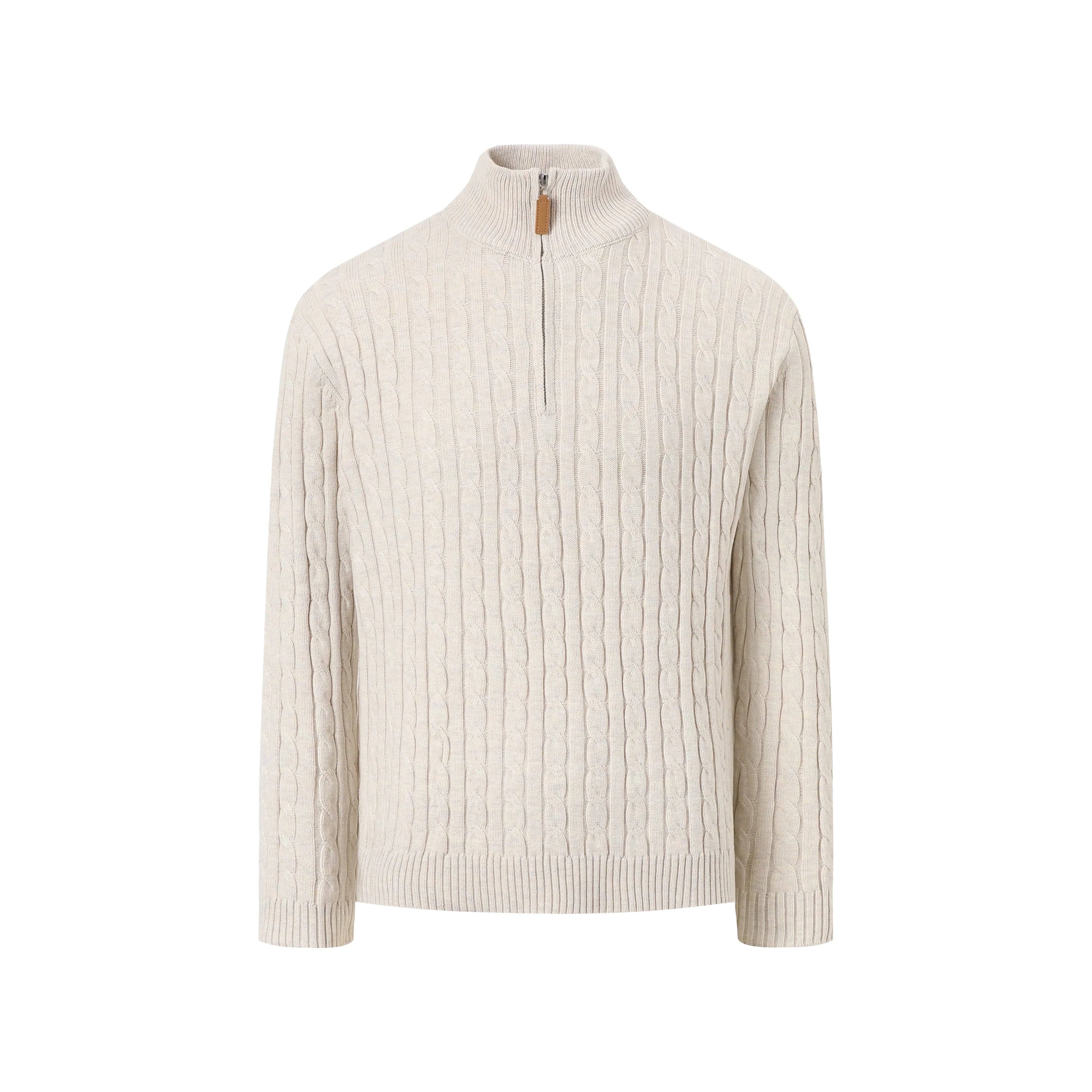 American retro twisted half-zipper sweater  FE0638