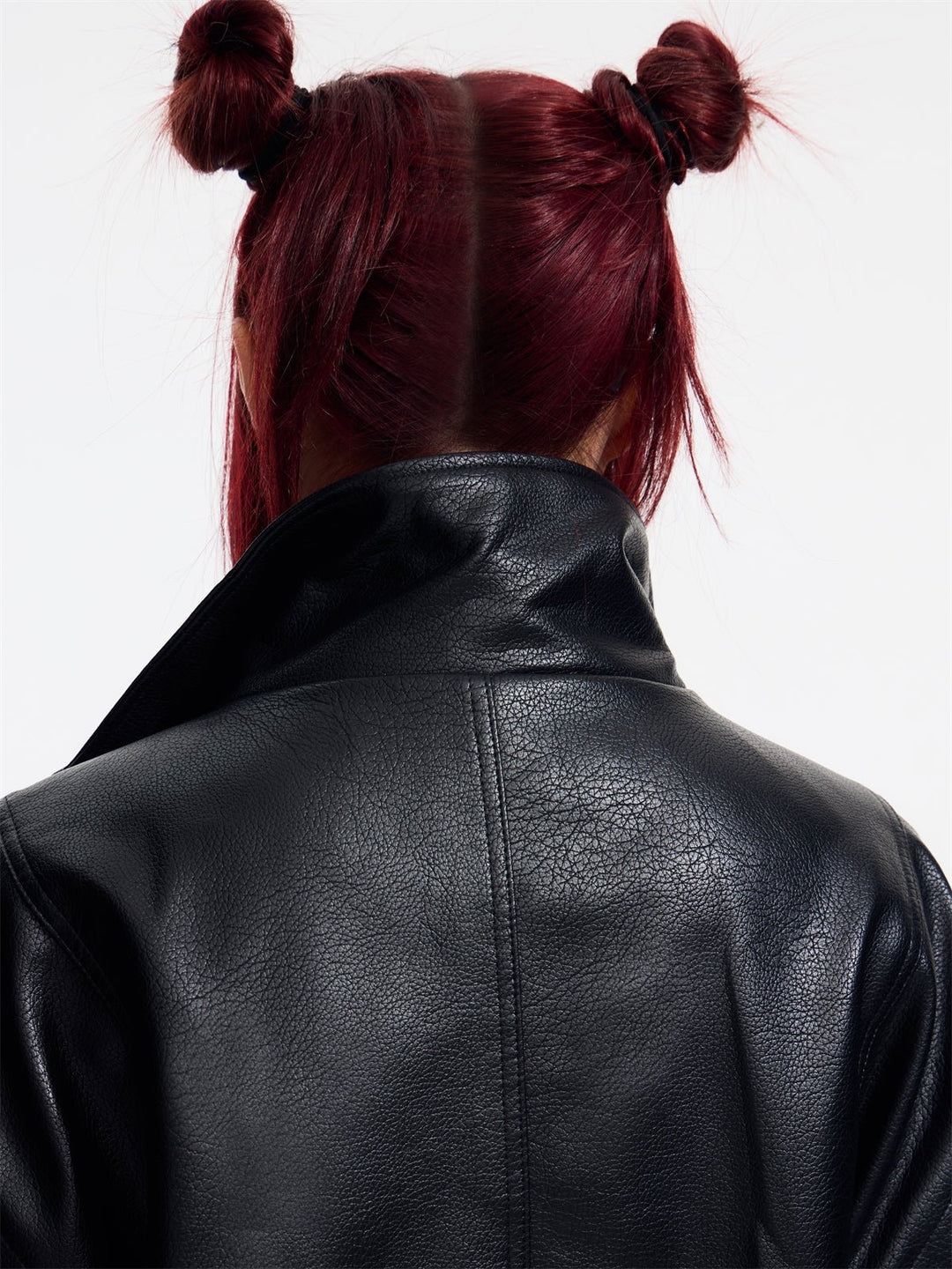 [PeopleStyle] Genderless wear silhouette fashionable leather jacket  FE0622