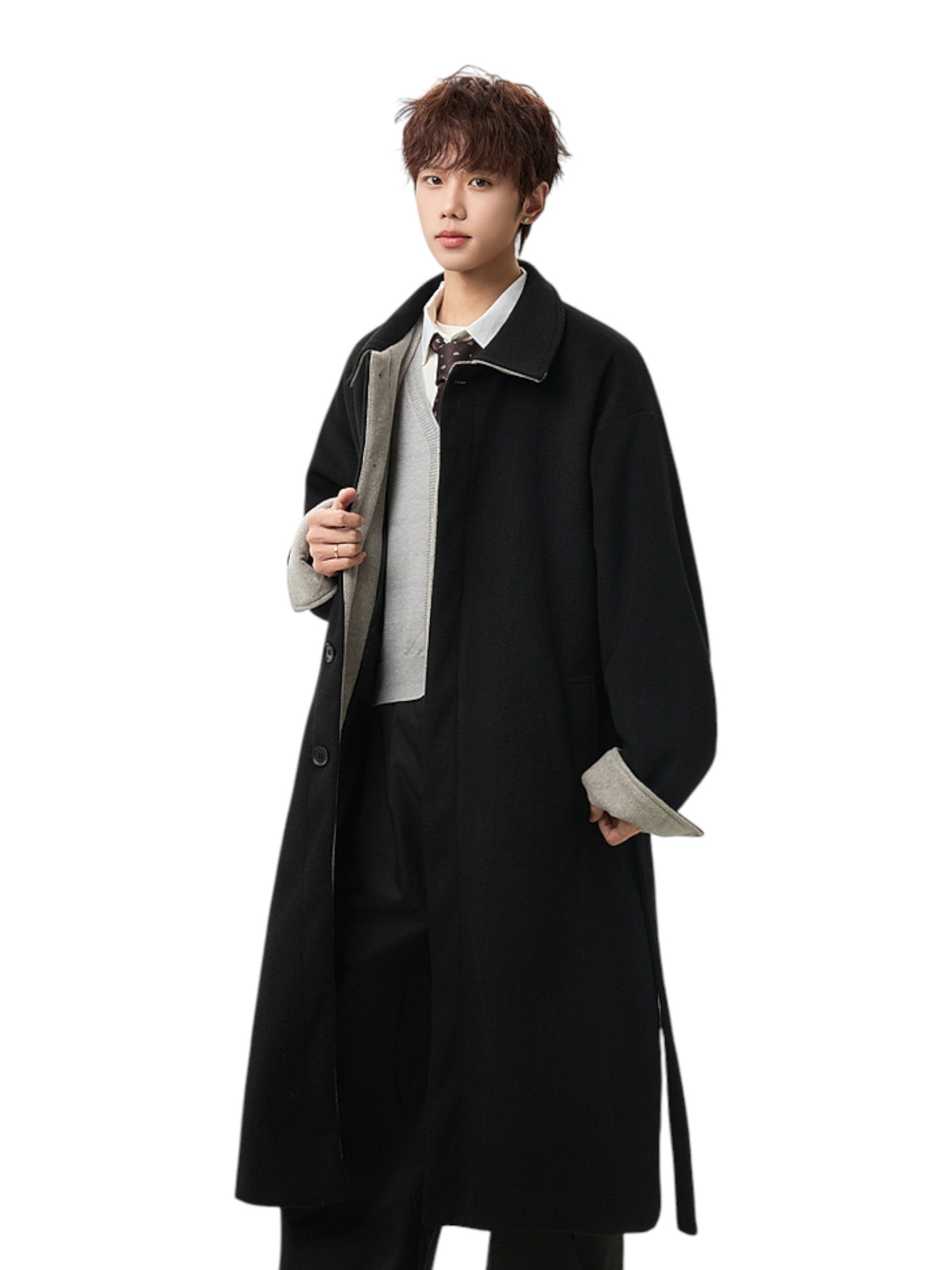 WOOL-BLEND MID-LENGTH COAT FE0152