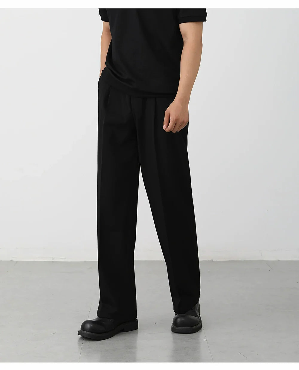 Casual pants men's straight Korean wide-leg suit pants   FE0578