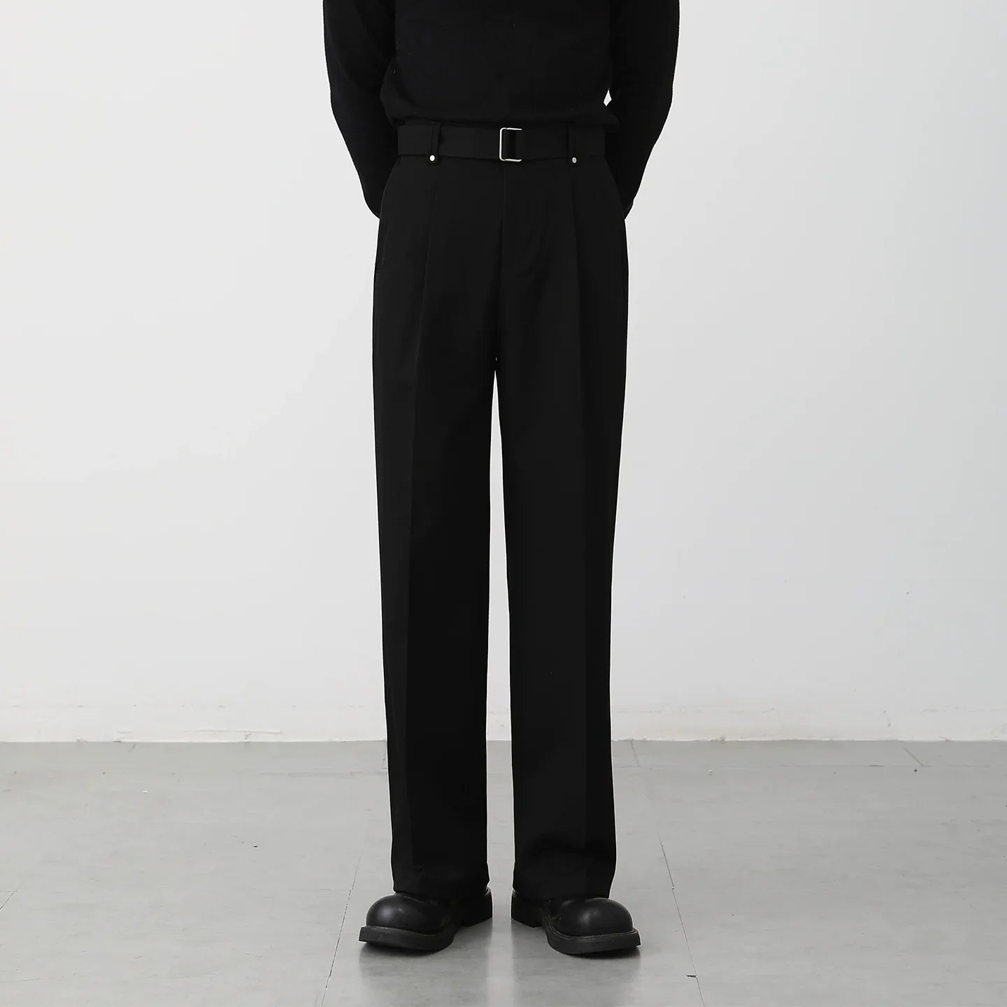 Casual pants men's straight Korean wide-leg suit pants   FE0578