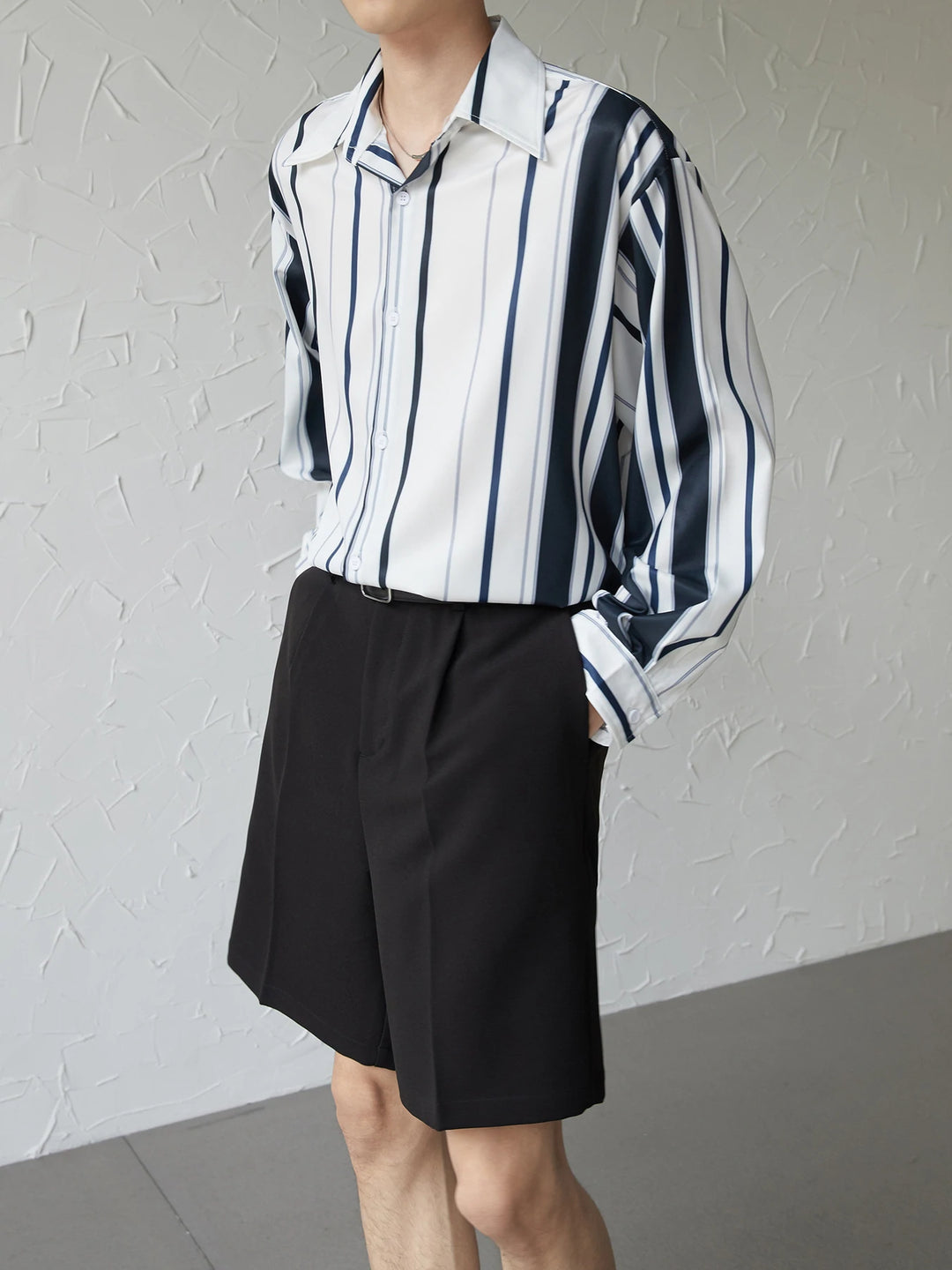 [DAZIONSED] STRIPE LONG SHIRT  FE0561
