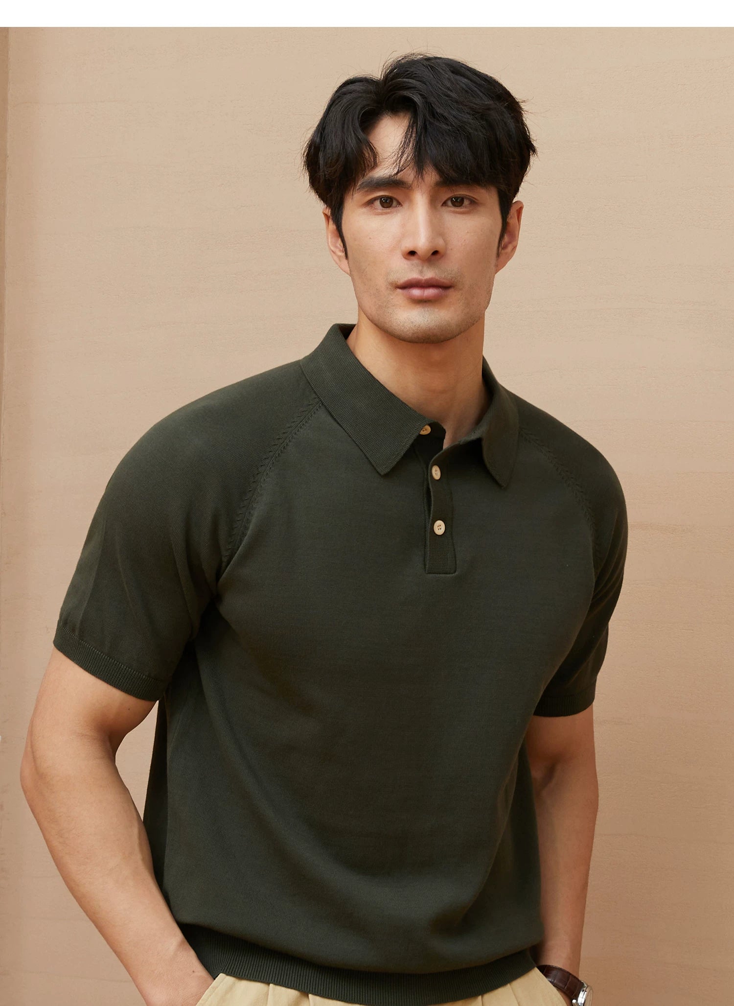 Italian polo knitted polo shirt FE0713