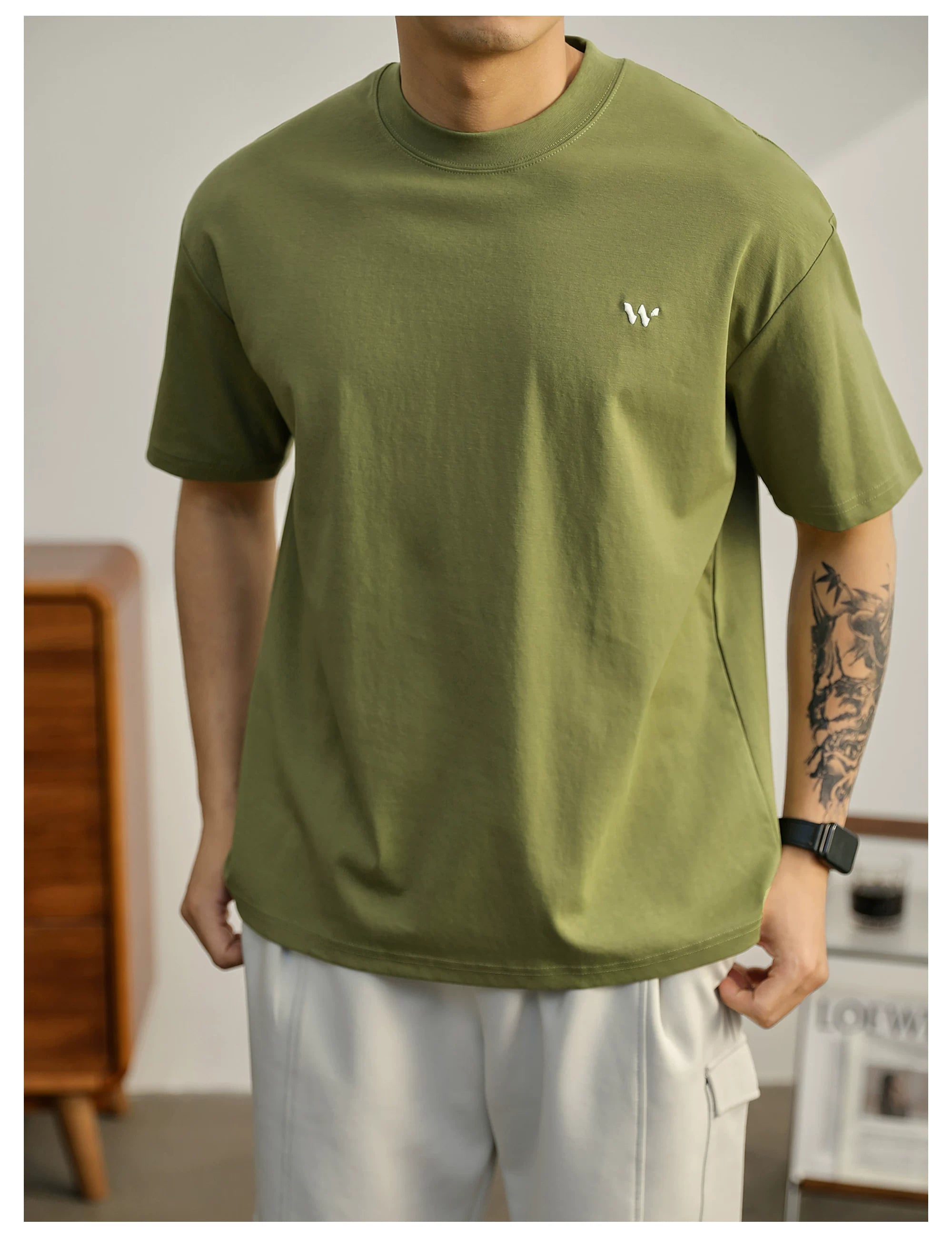 Men's simple luxury temperament casual T-shirt FE0731