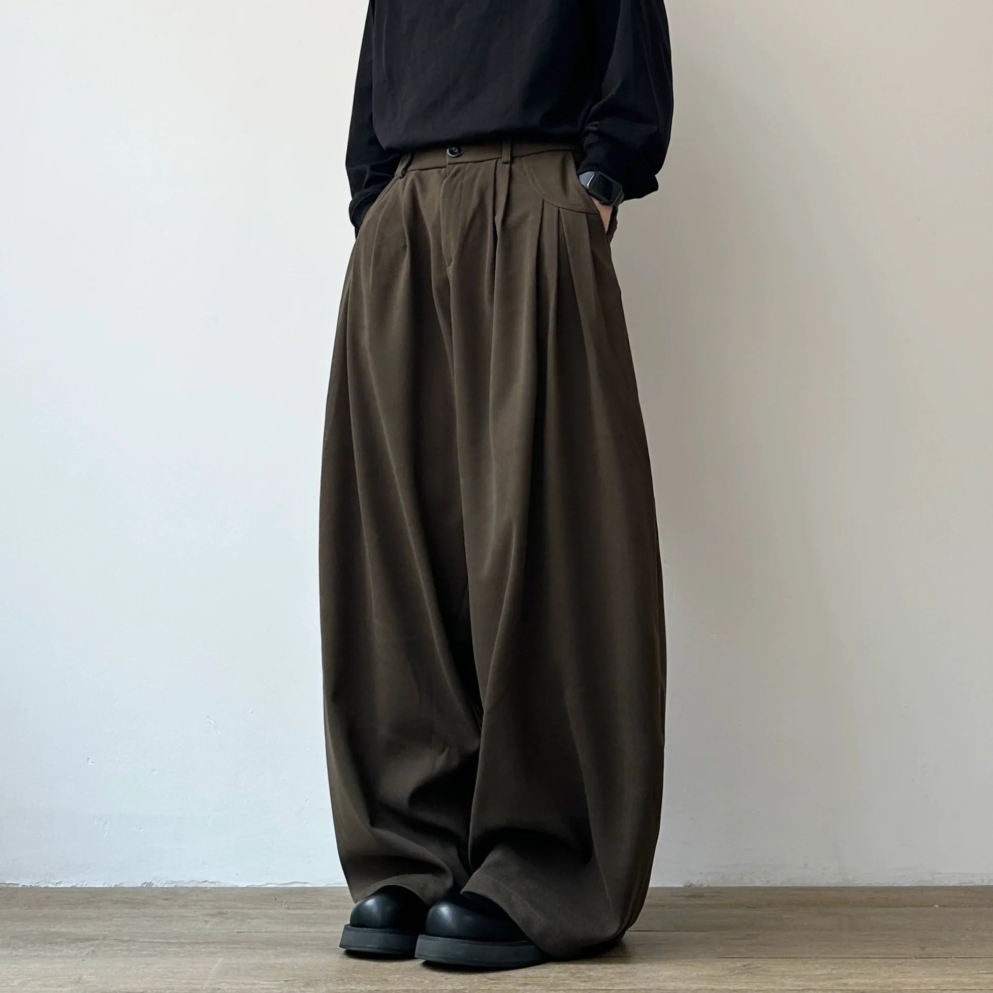 Retro pendant loose wide-leg casual pants scimitar pants FE0675