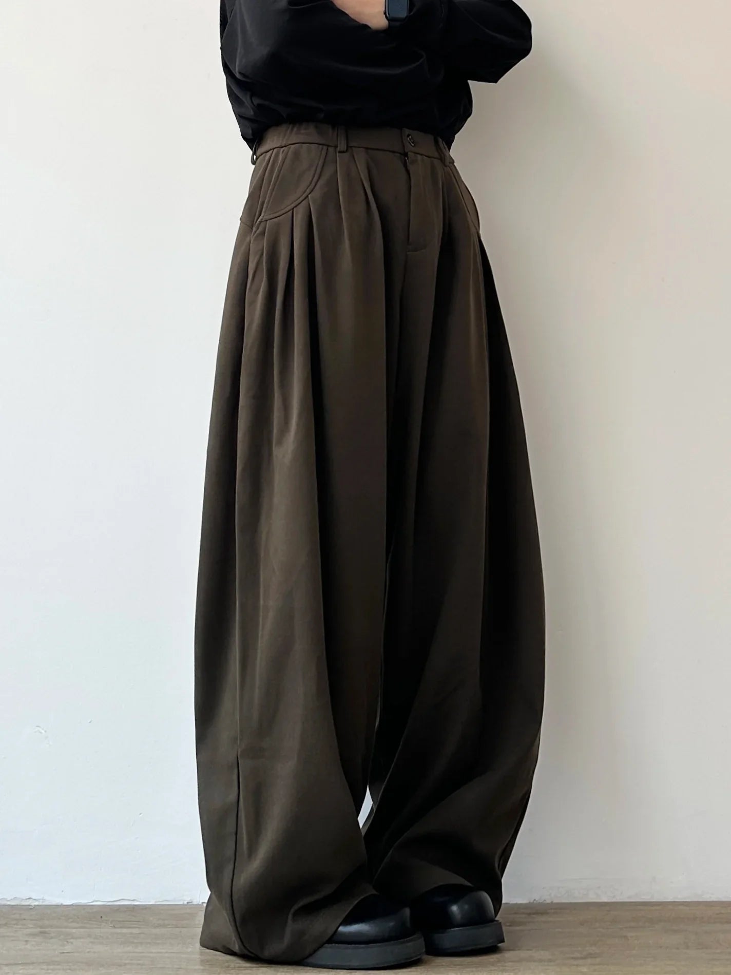Retro pendant loose wide-leg casual pants scimitar pants FE0675
