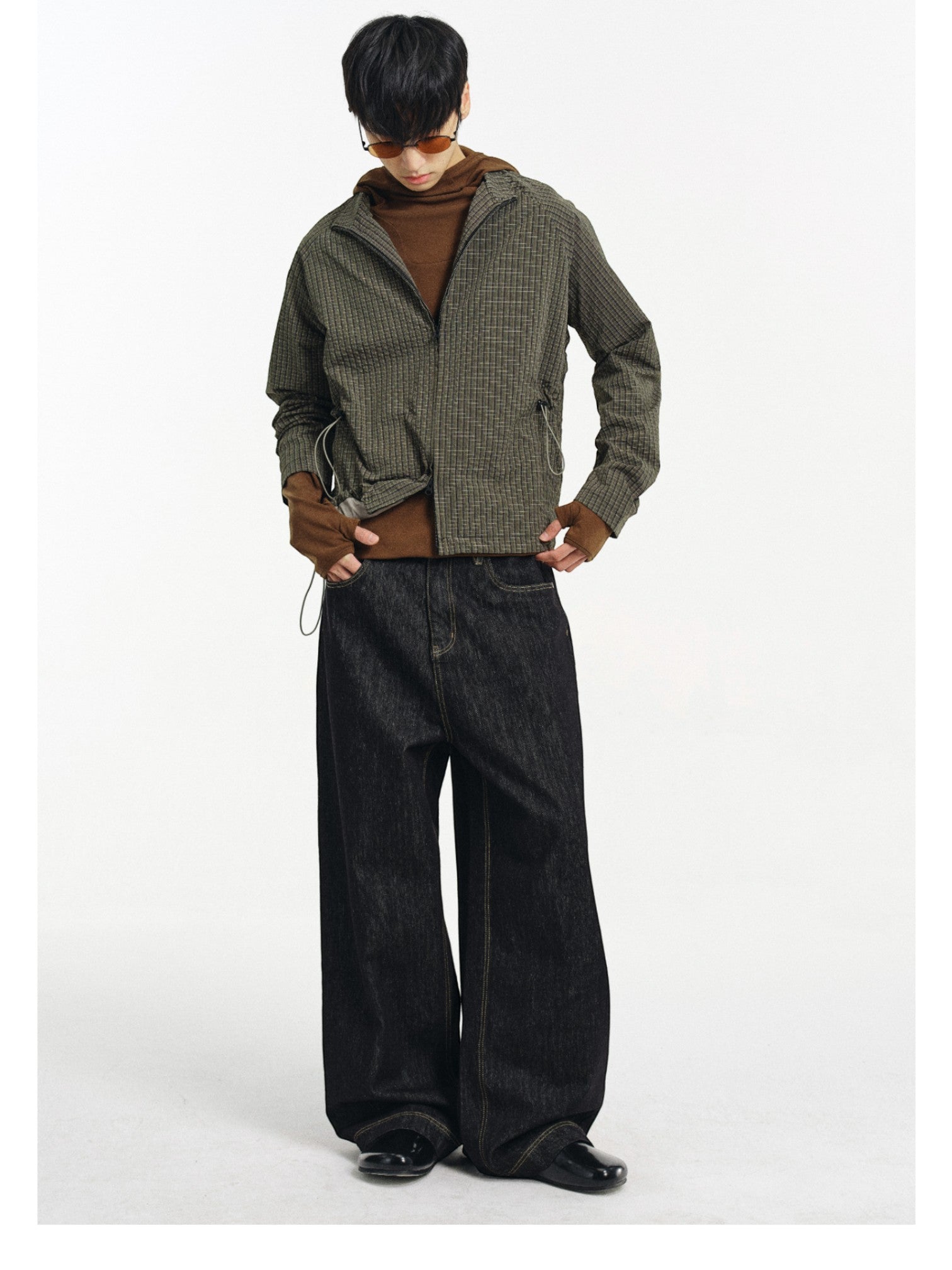 [DIMC] MESH TEXTURE HOODED JACKET   FE0212