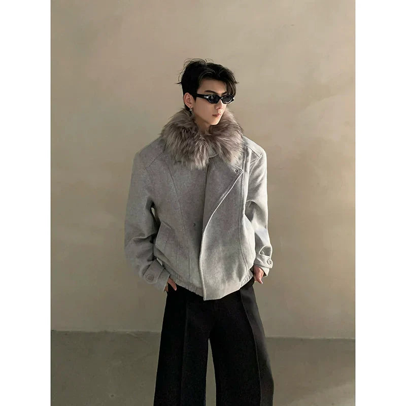 Winter American retro sweater cotton-padded coat men's thickened warm hooded jacket high-end cotton clothes tide FE0634