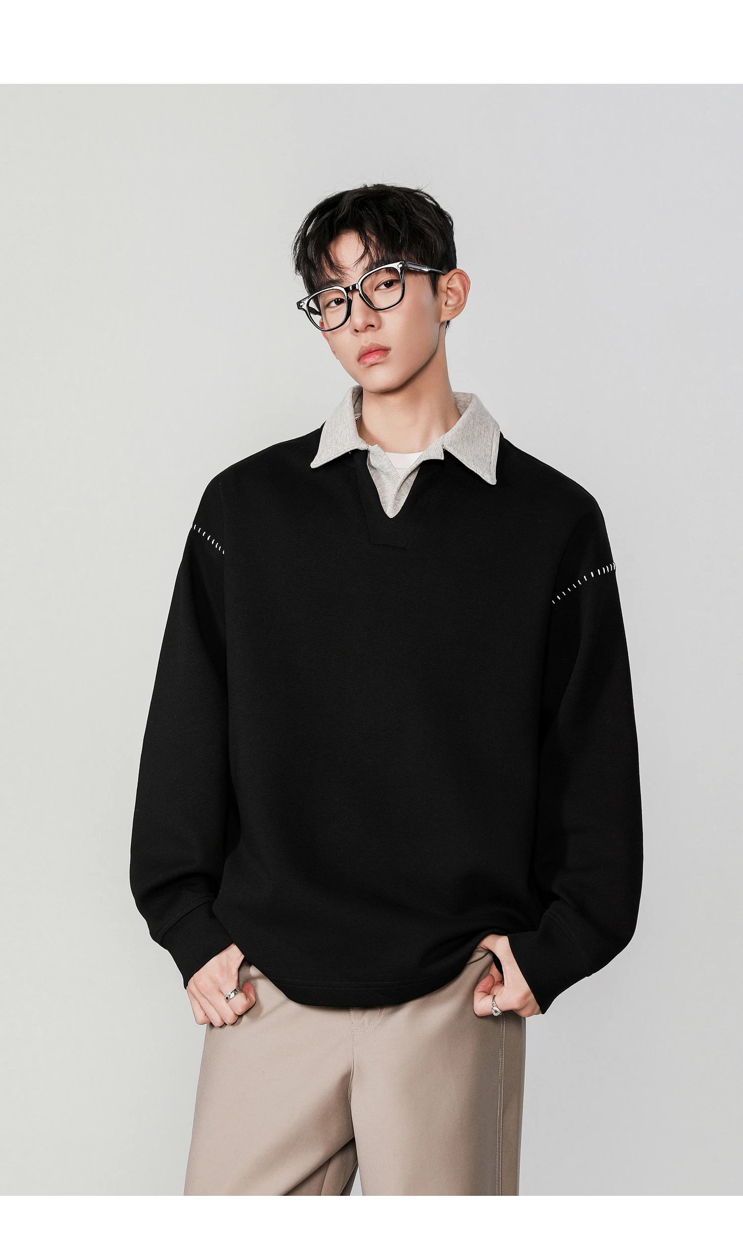 Fake two-piece hoodie FE0709