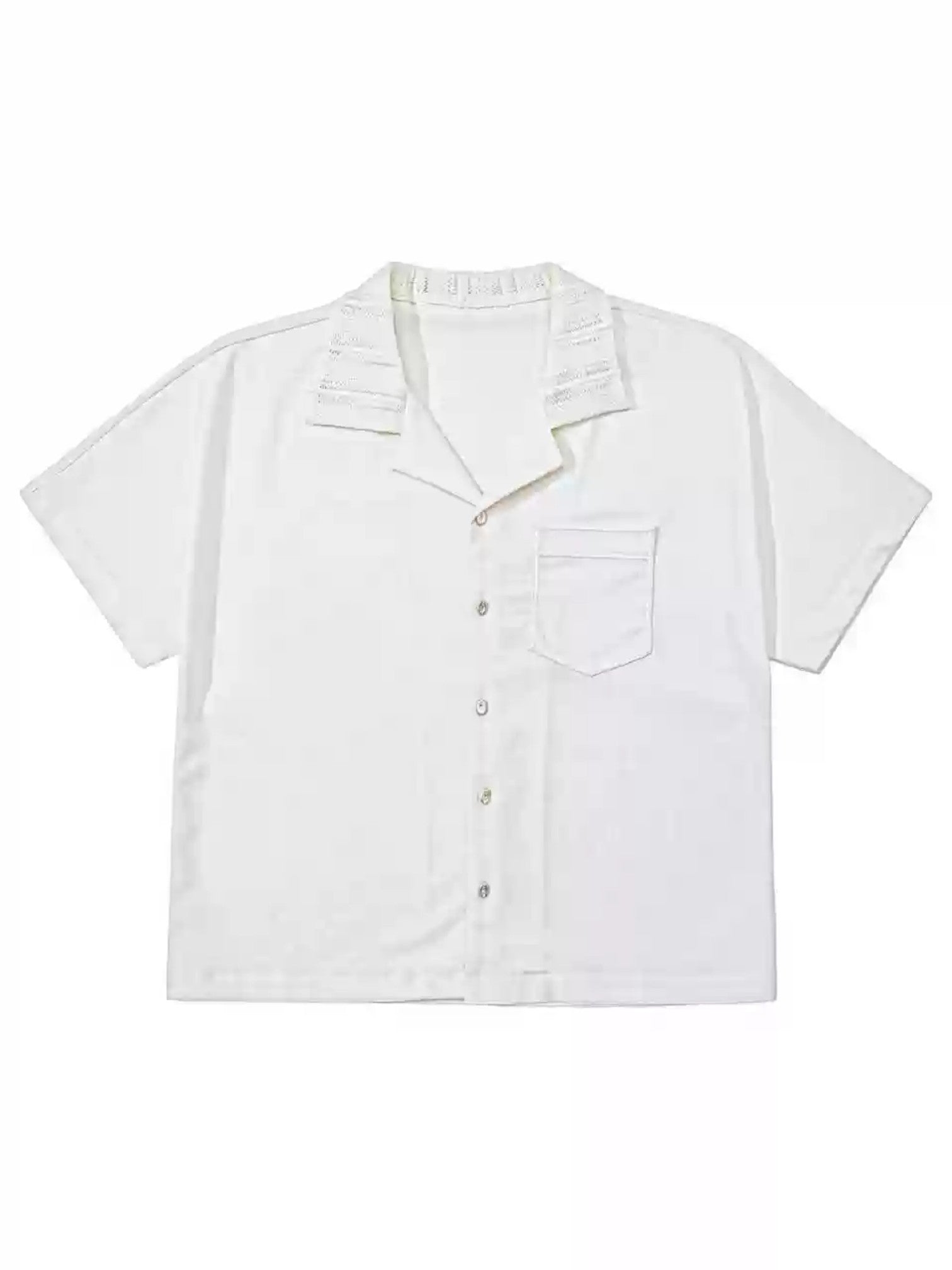 [FDM] WAVE TEXTURE RELAXED CUBAN COLLAR shirt   FE0196