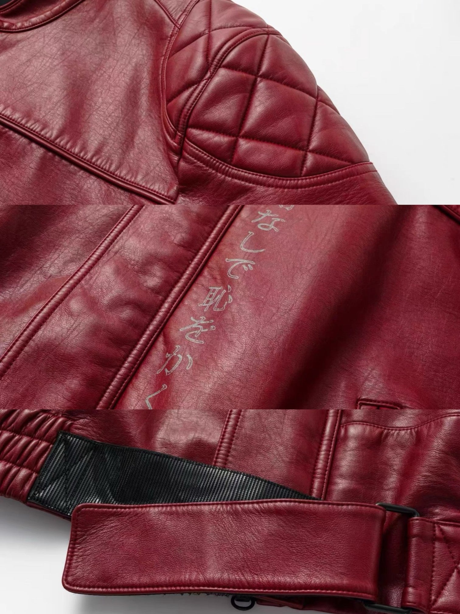 DRAGON-BLADE FAUX LEATHER JACKET  FE0214