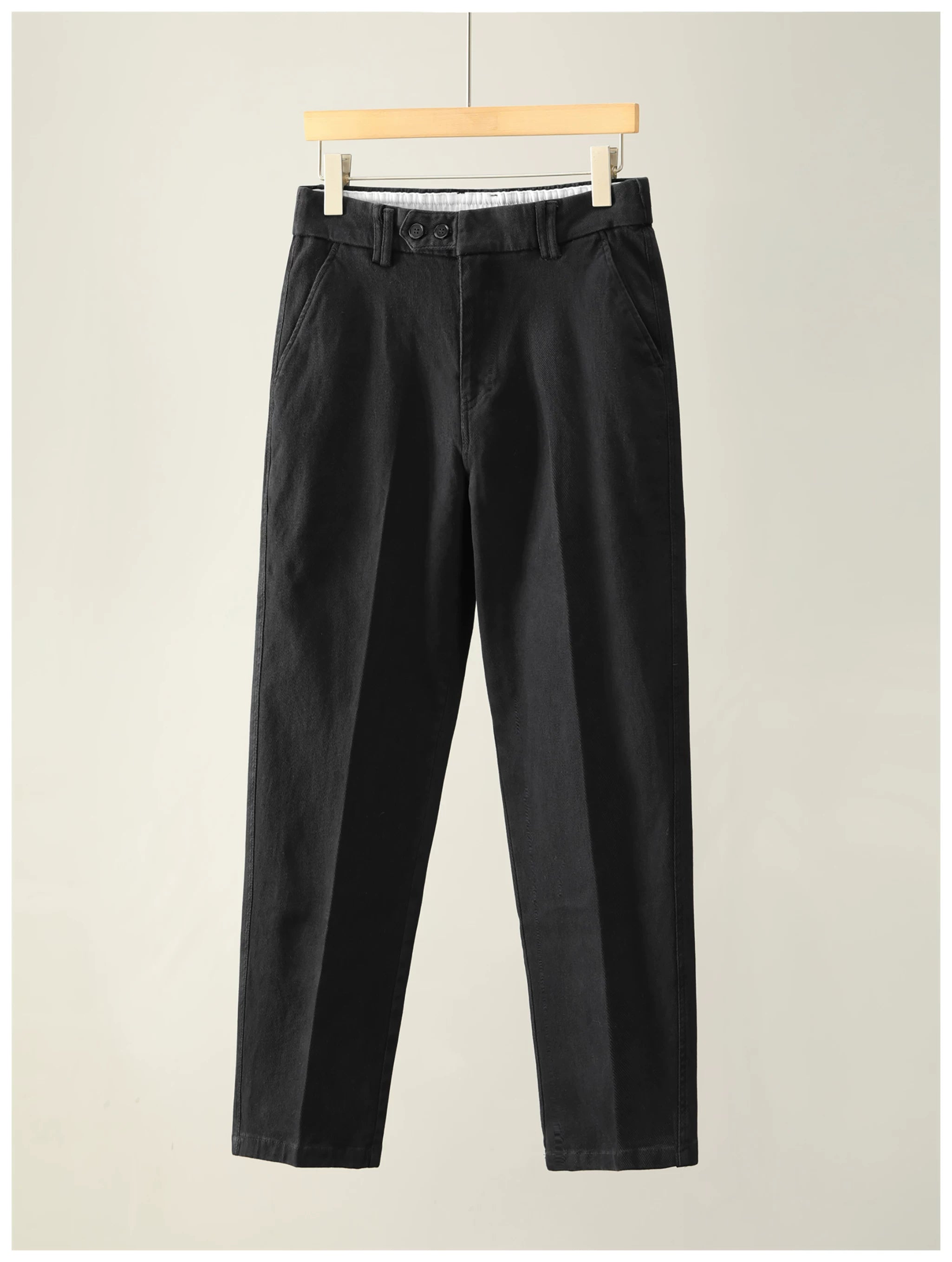 Tencel Lyocell Blended Men's Twill Straight Casual Pants FE0736