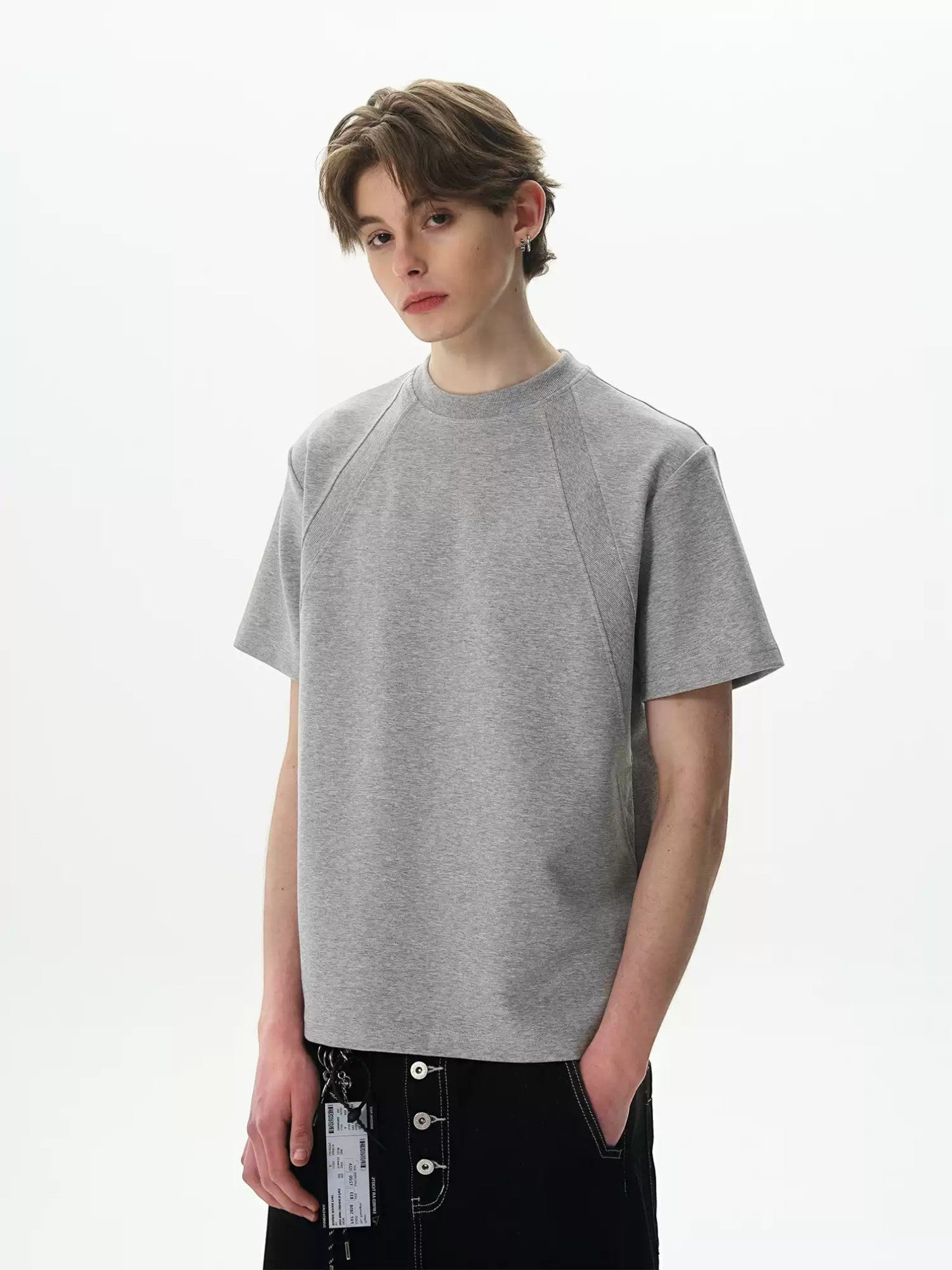 [Max Dstr] CLEANEDGE BOX-CUT COTTON T-shirt   FE0185