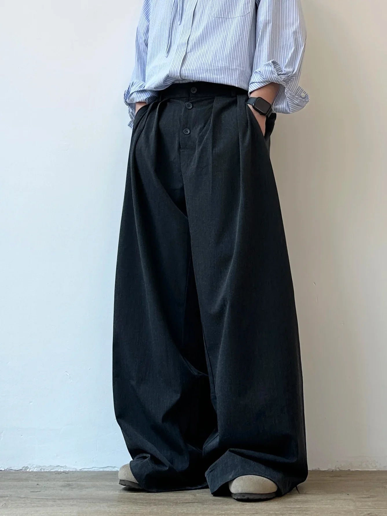 Straight wide-leg suit long pants   FE0199
