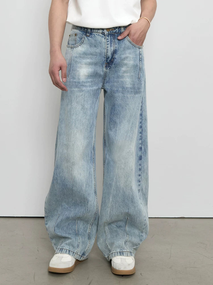 [Curved Blade Style] Vintage Light Blue Jeans FE0727