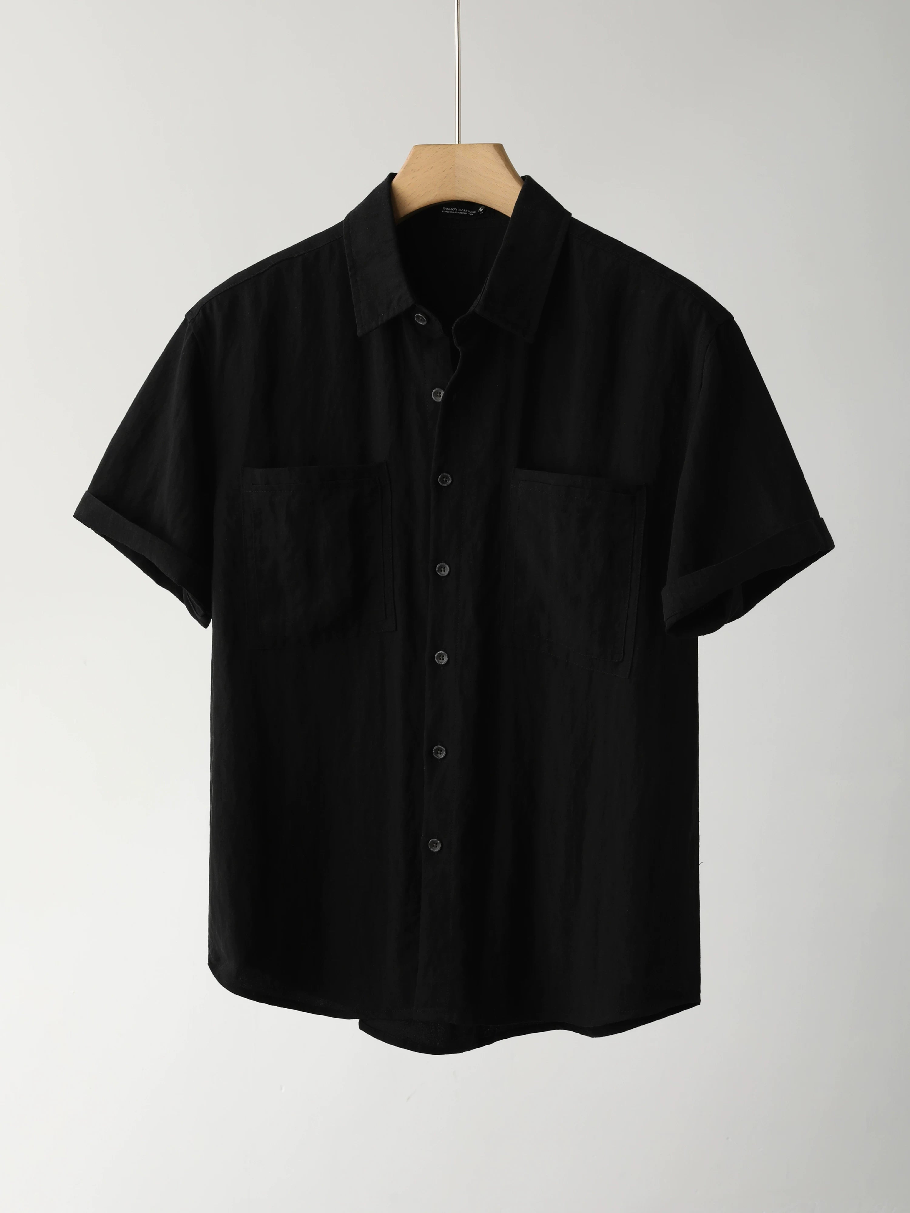 Lyocell Blended Linen Thin Breathable Short Sleeve Shirt FE0728